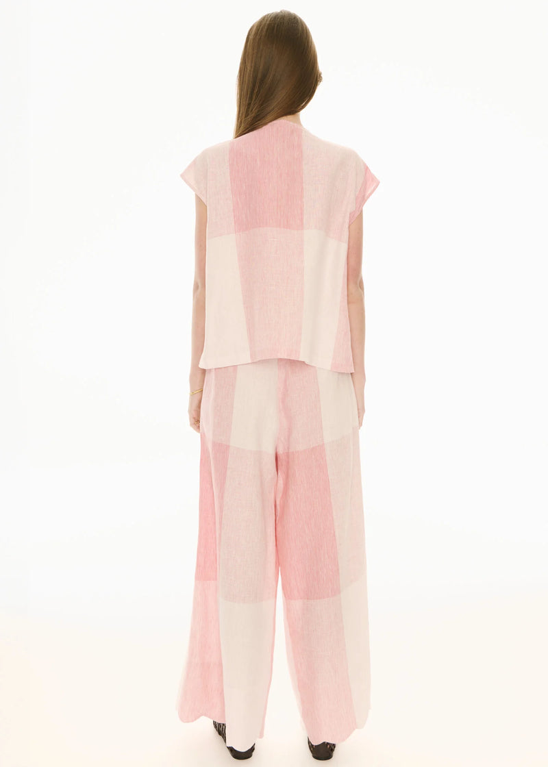 Safria Top - Pink/Red Gingham