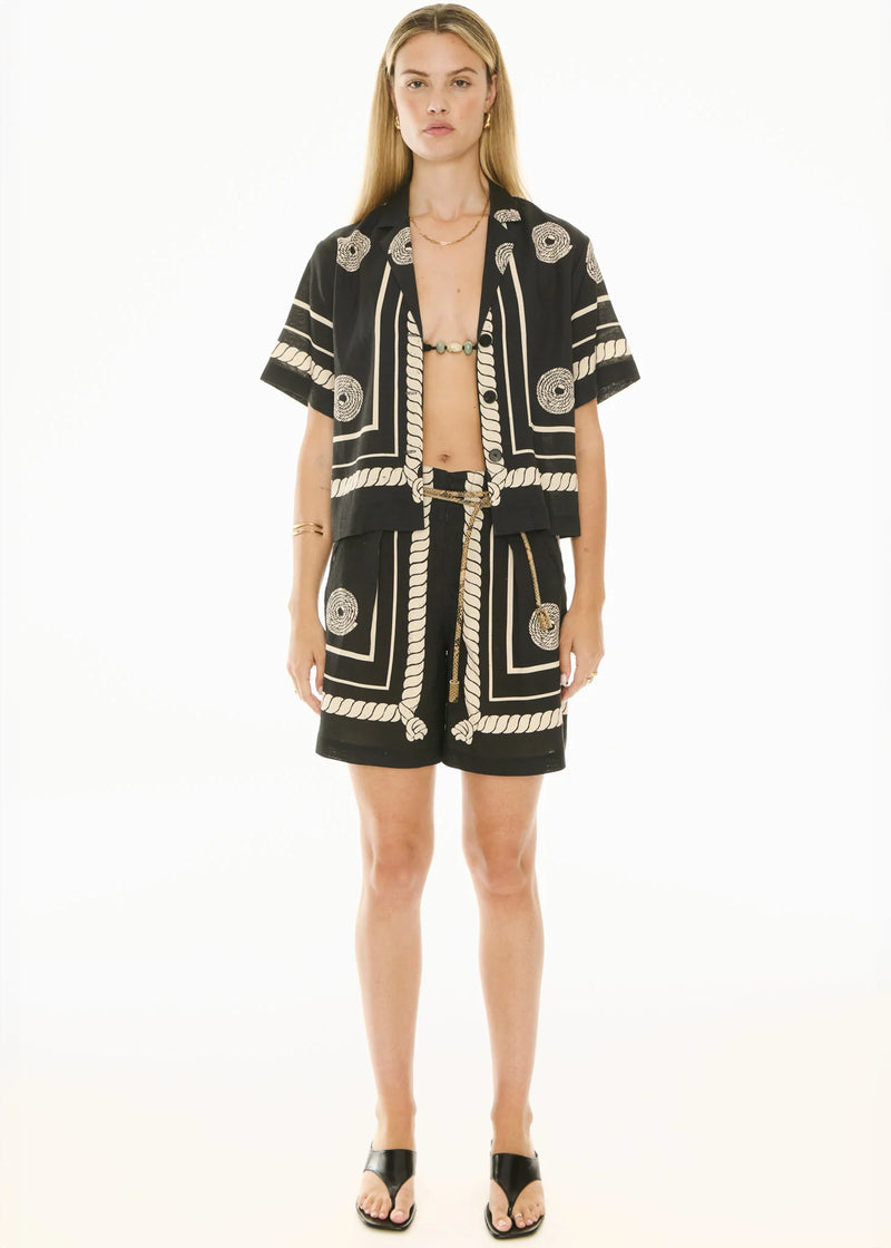 Tangle Shirt - Black/Pebble