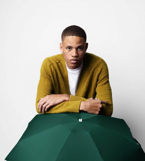 Green folding compact umbrella – GUSTAVE