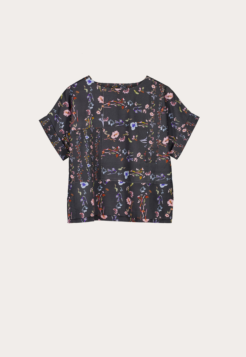 Dolman Top - Watercolour Charcoal