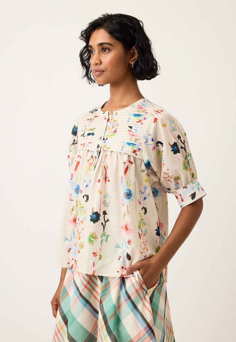Gwen Blouse - Watercolour Cream