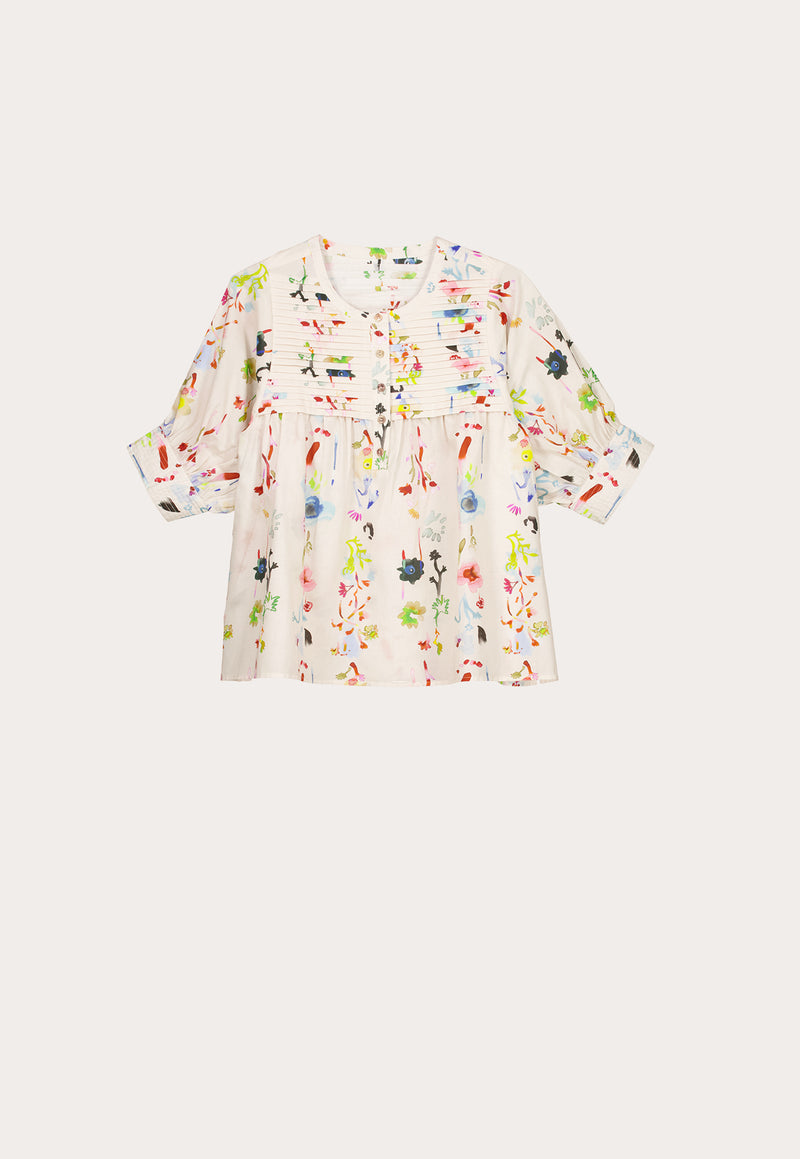 Gwen Blouse - Watercolour Cream