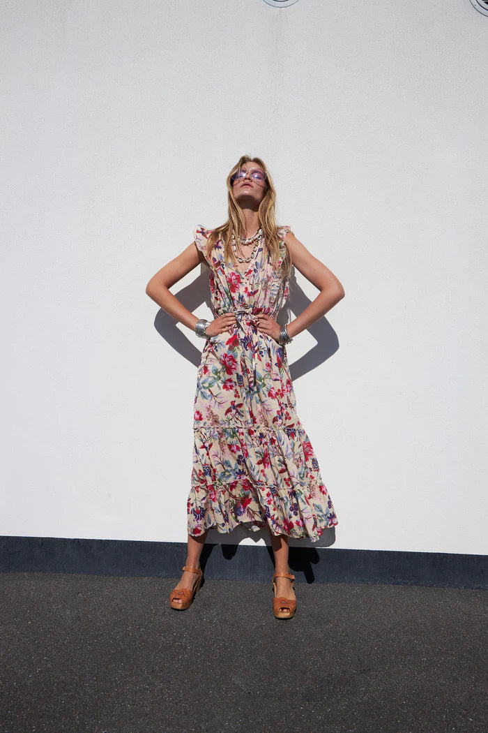 Samo Midi Dress - Floral Print