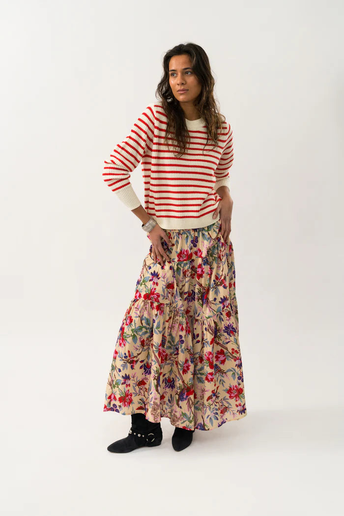 Sunset Maxi Skirt - Flower Print