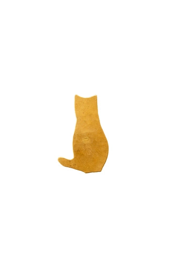 Cat Brass Brooch - Goban