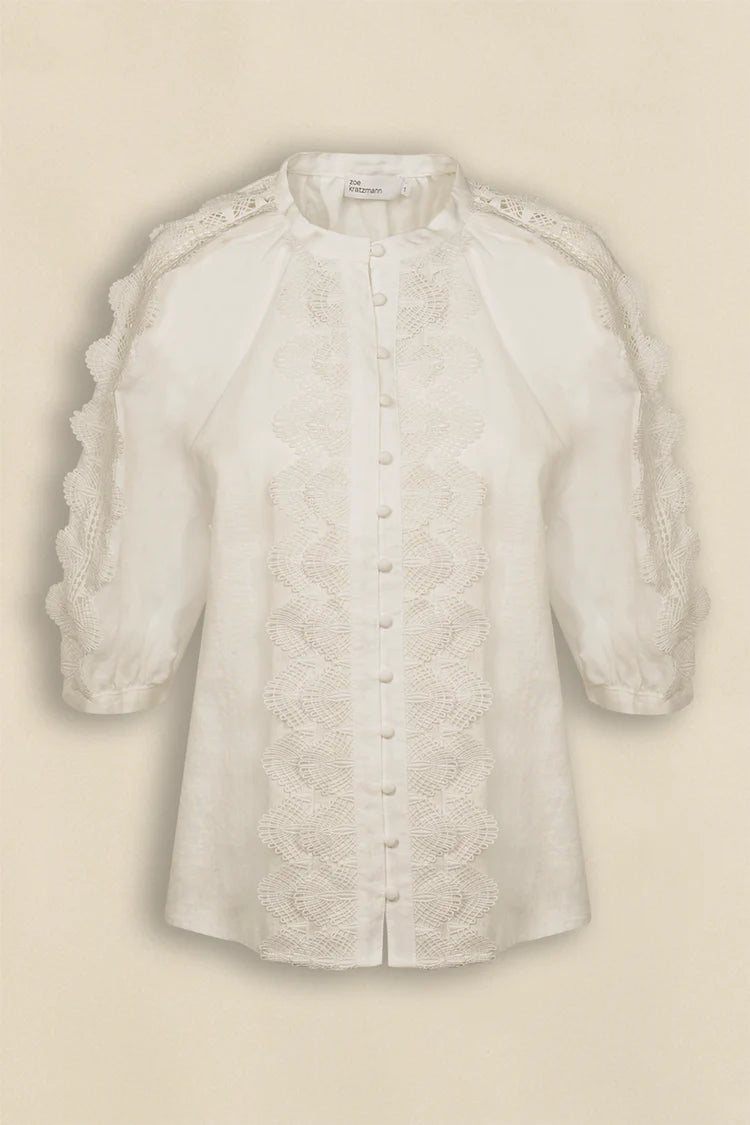 Bouquet Top - Porcelain