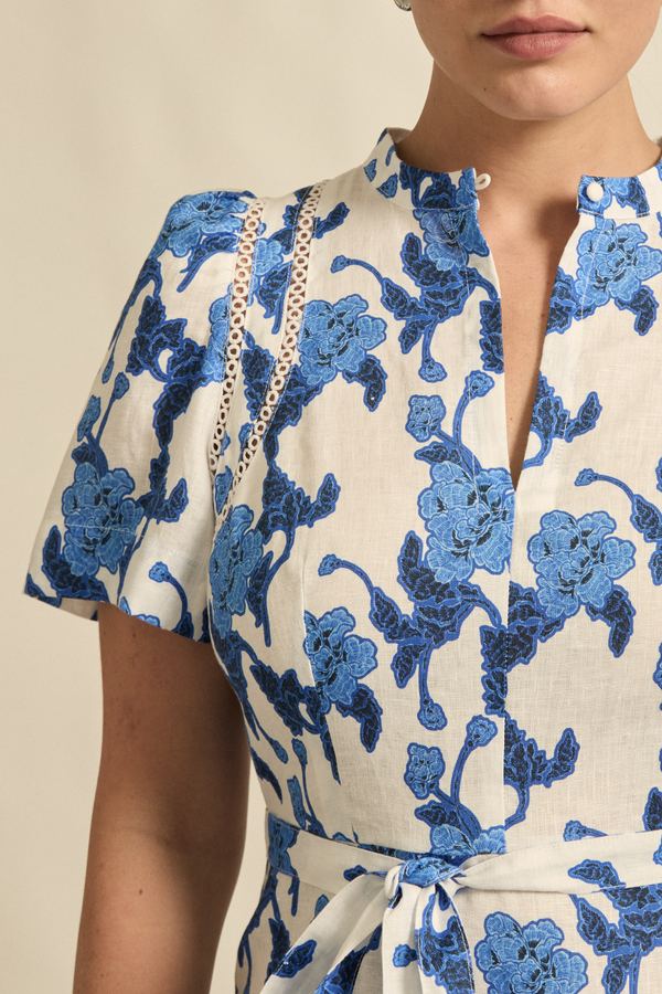 Cable Dress - Azure Bouquet