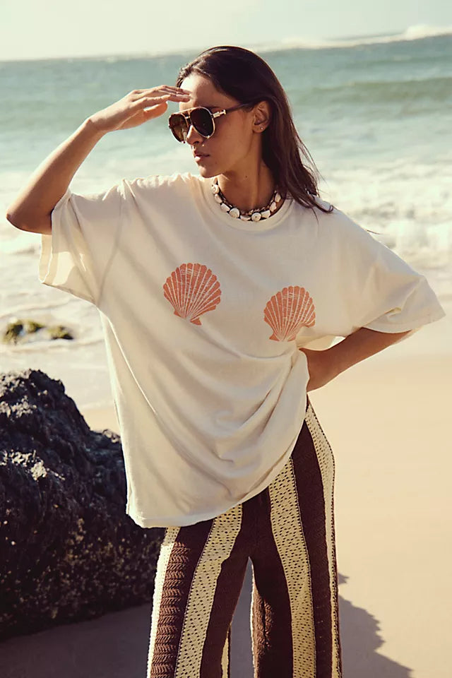 Shell Tee - Ivory Combo