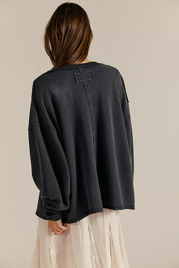 Venice V-Neck Graphic Sweat - Black Bird Combo