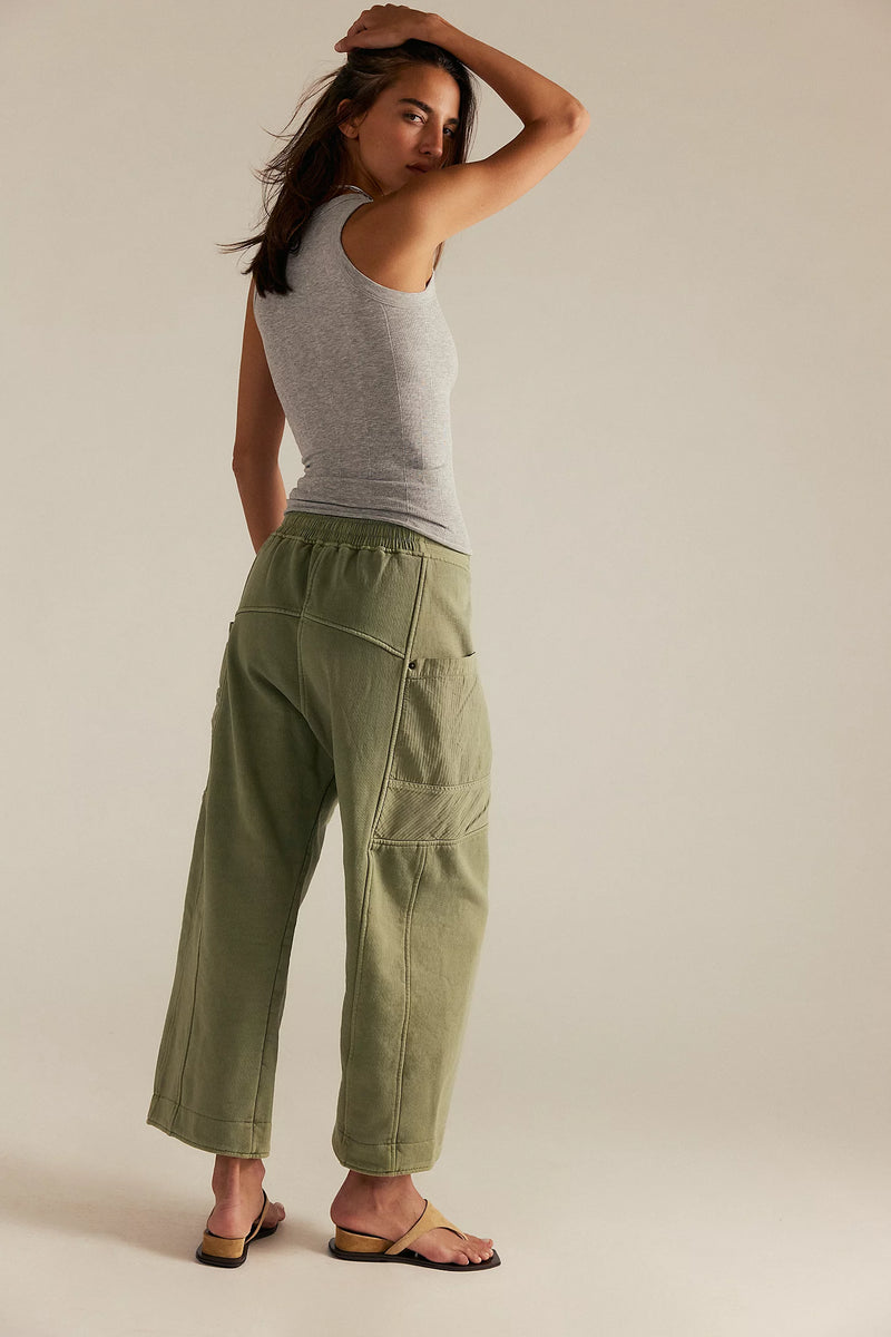 Jet Set Knit Pull On Pant - Oil Green