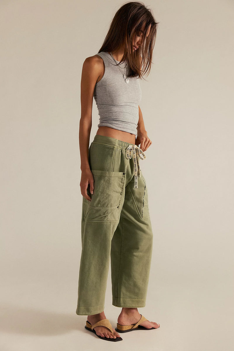 Jet Set Knit Pull On Pant - Oil Green