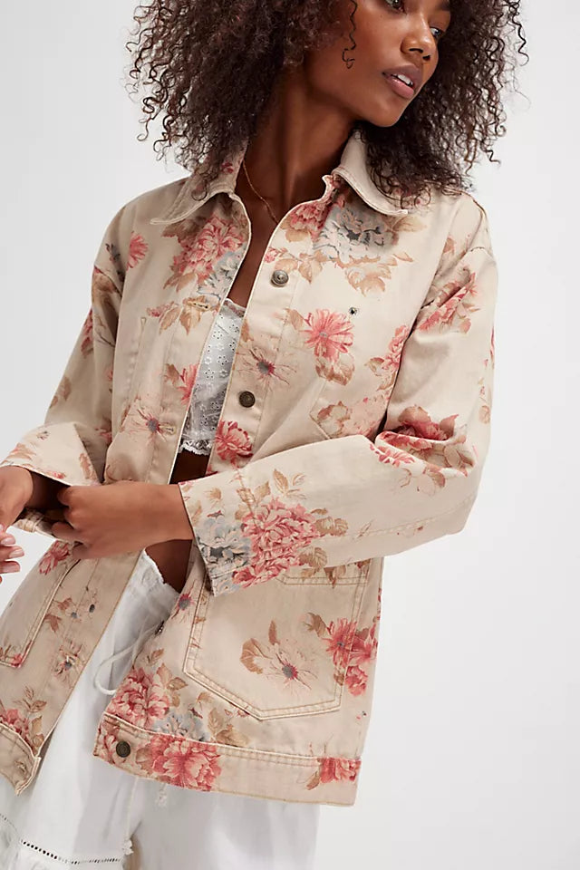 Avery Denim Jacket - Exploded Floral