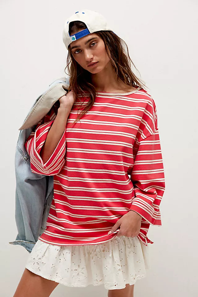 Cest La Vie Tee - Red Combo