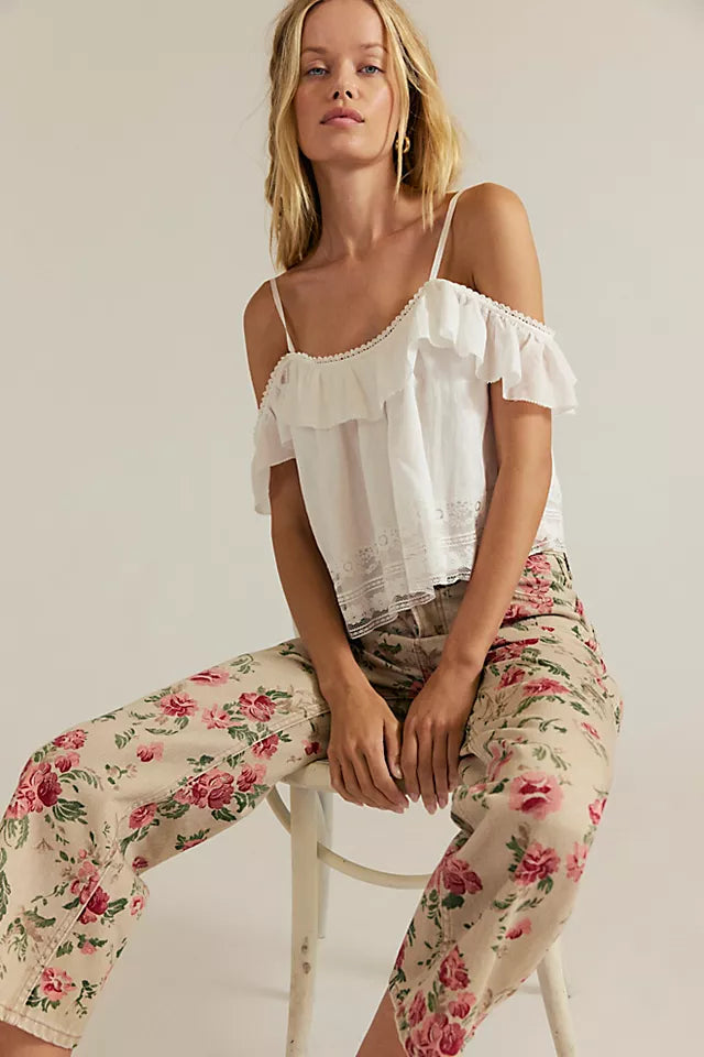 Deep Trance Printed Jeans - Wallpaper Floral