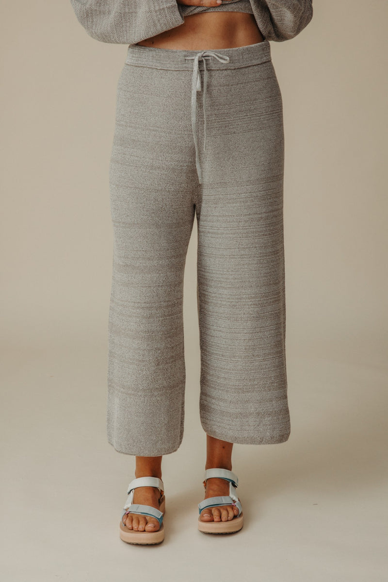 Retreat Cotton Twist Pant - Dusty Olive x White