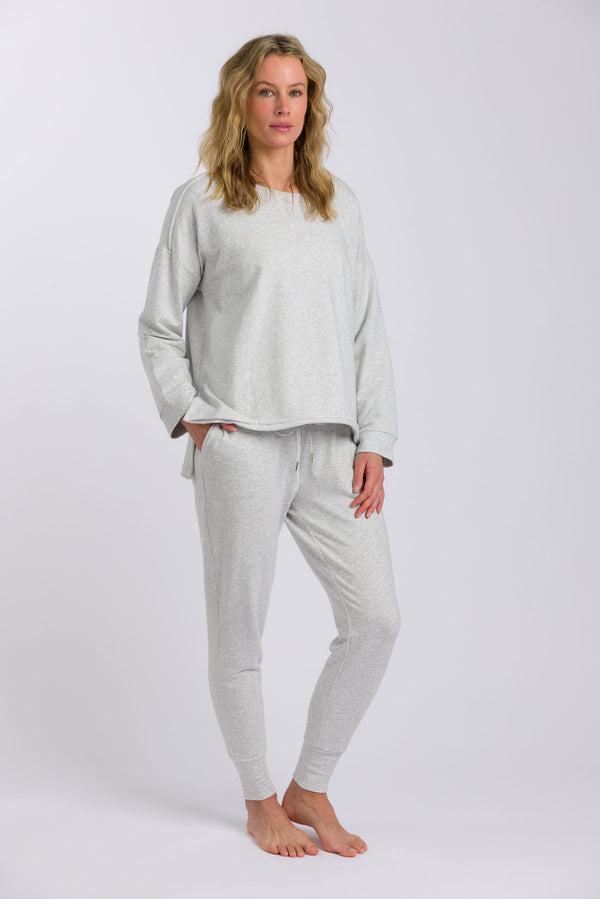 Heavenly Fleece Jogger - Silver Marle