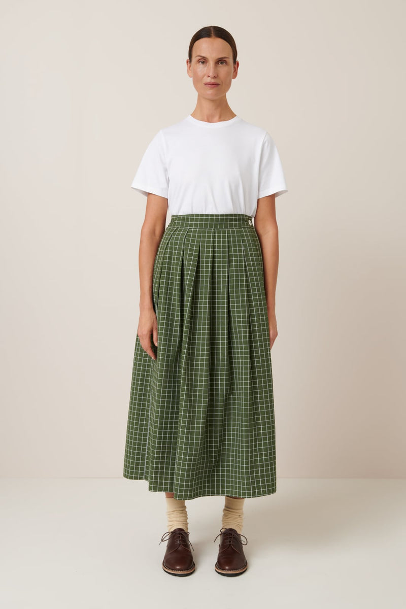 Flora Skirt - Forest Grid
