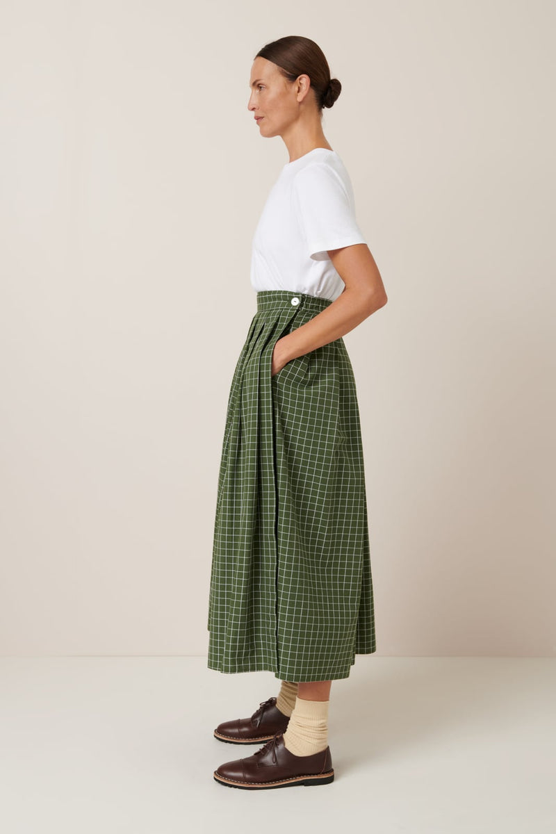 Flora Skirt - Forest Grid
