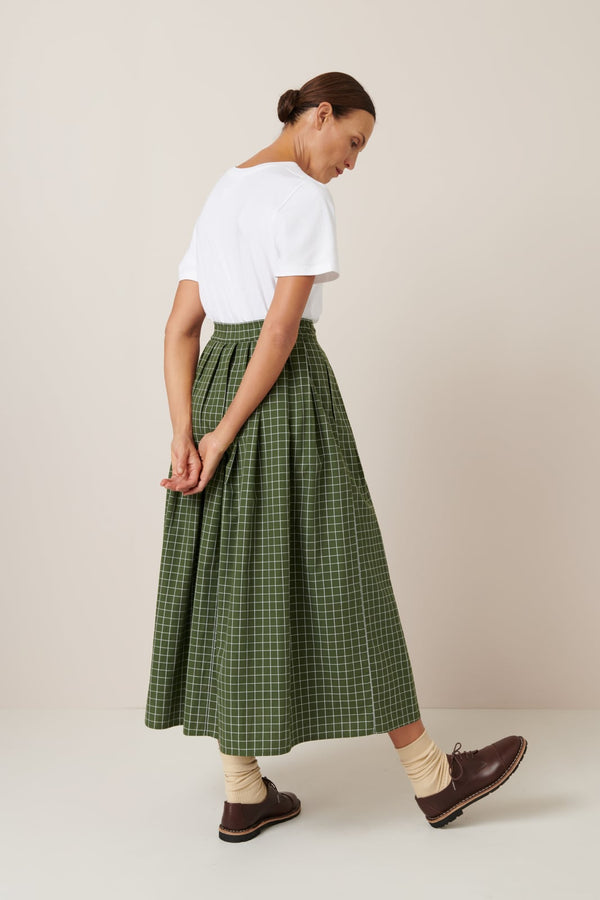 Flora Skirt - Forest Grid