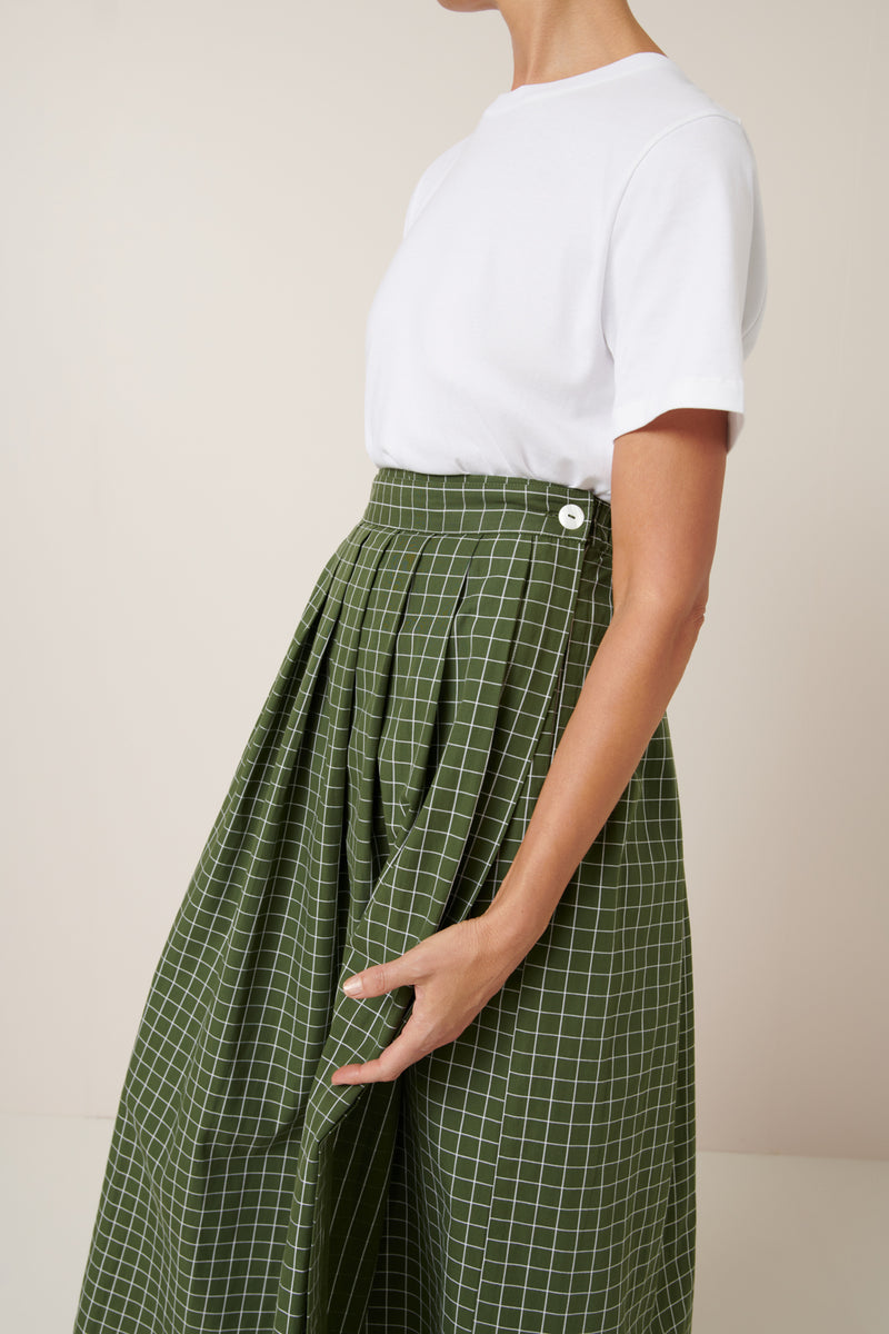 Flora Skirt - Forest Grid
