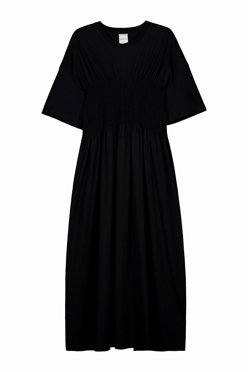 Gathered Dress - Black