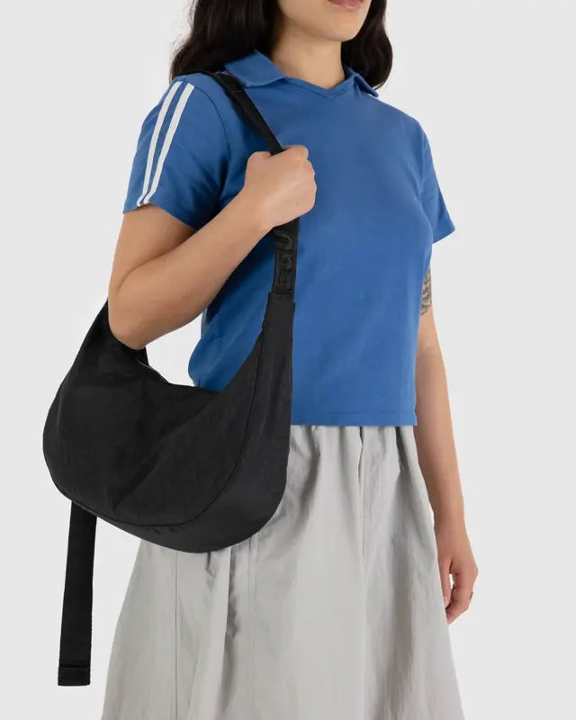 Baggu Medium Nylon Crescent Bag - Black