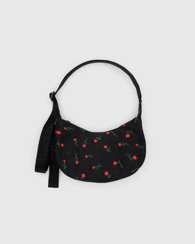 Baggu Small Nylon Crescent Bag - Painted Wildflower