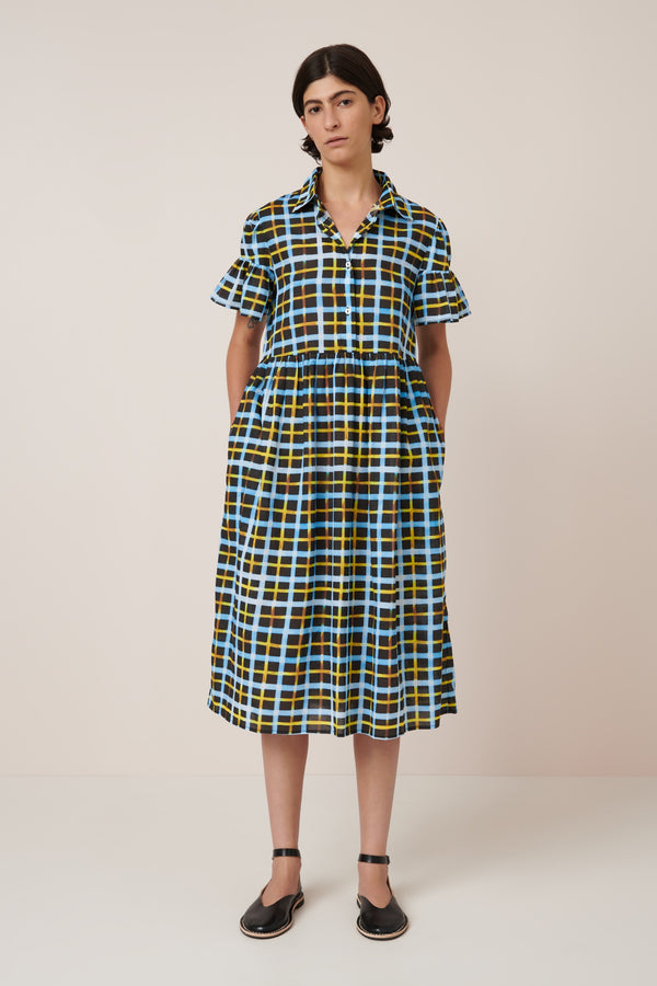 Impressions Dress - Neon Tartan