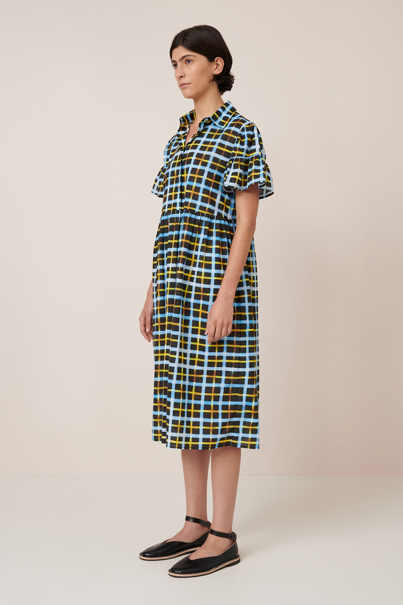 Impressions Dress - Neon Tartan