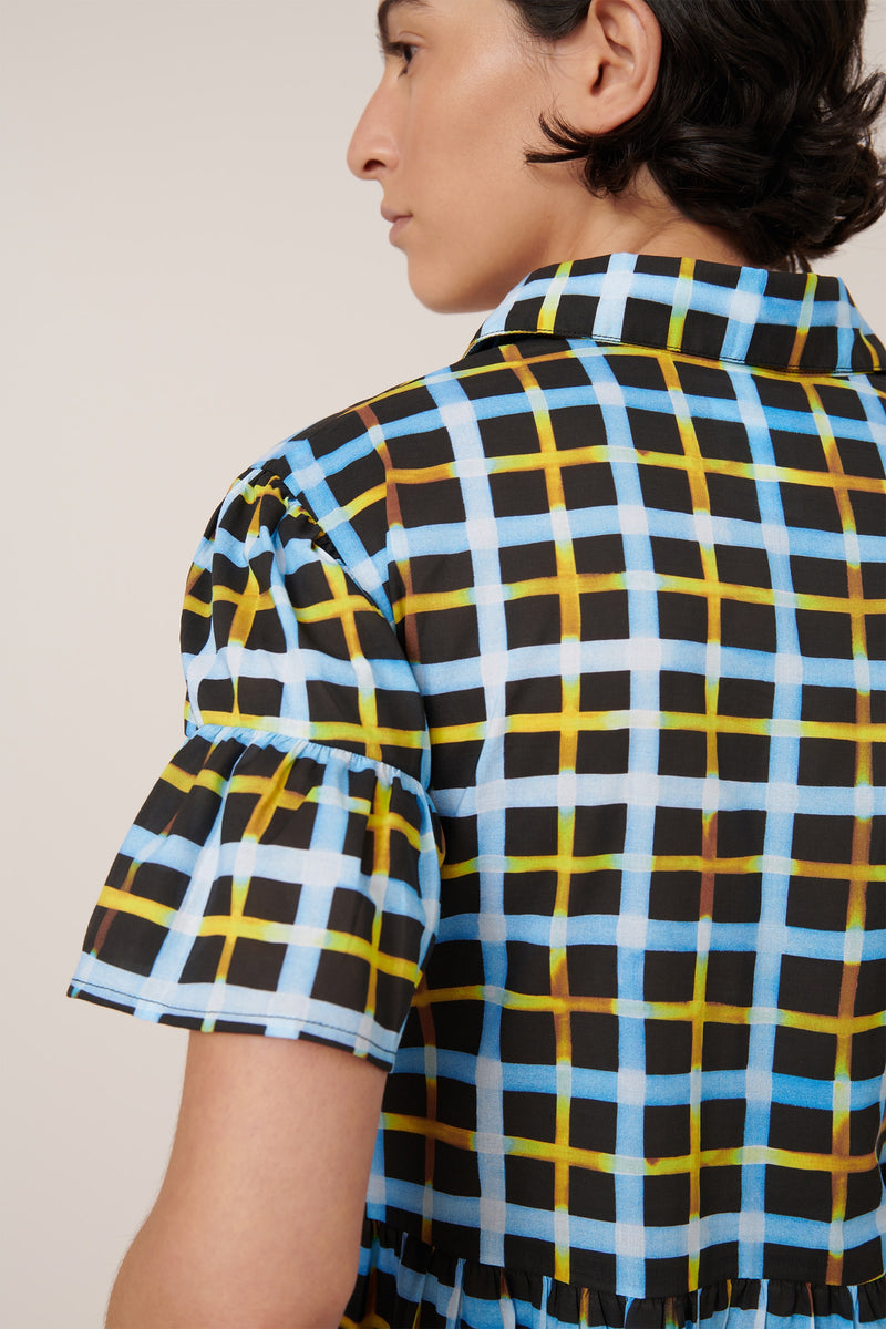 Impressions Dress - Neon Tartan