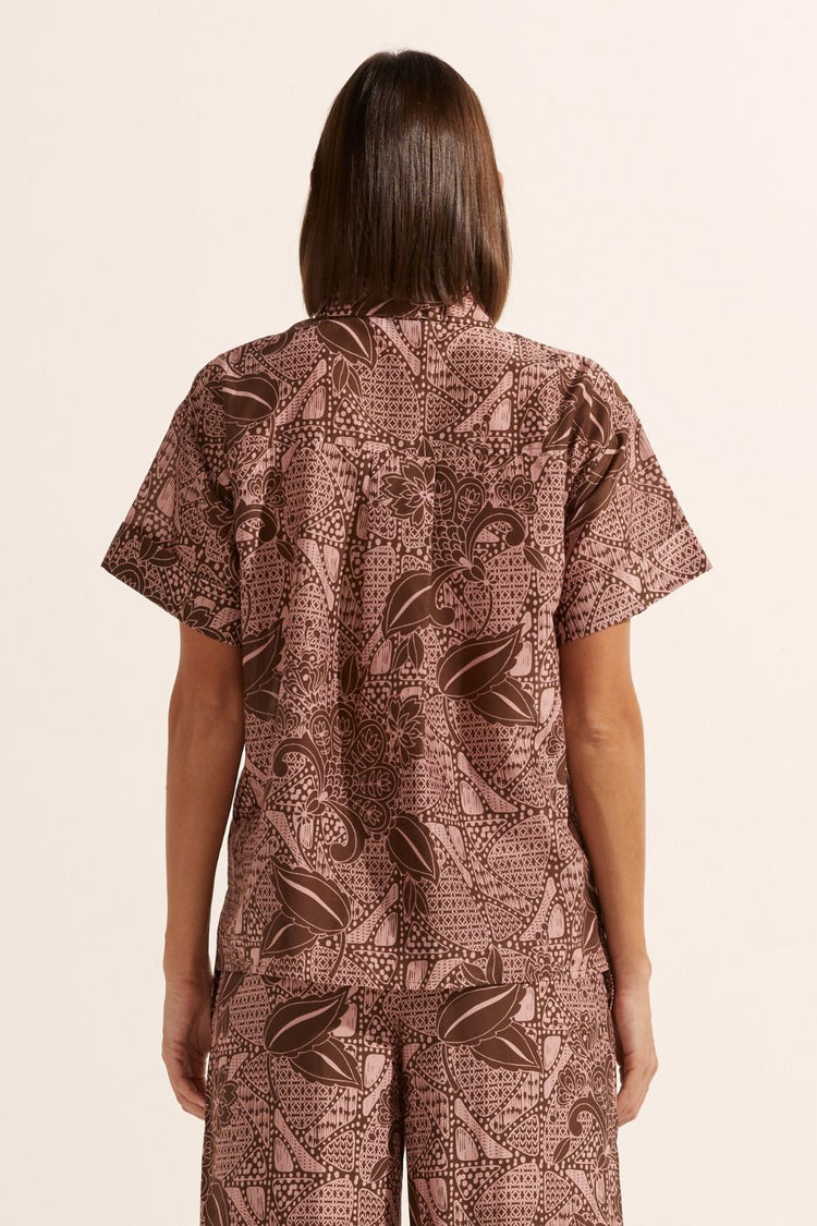 Jaunt Top- Cacao Batik