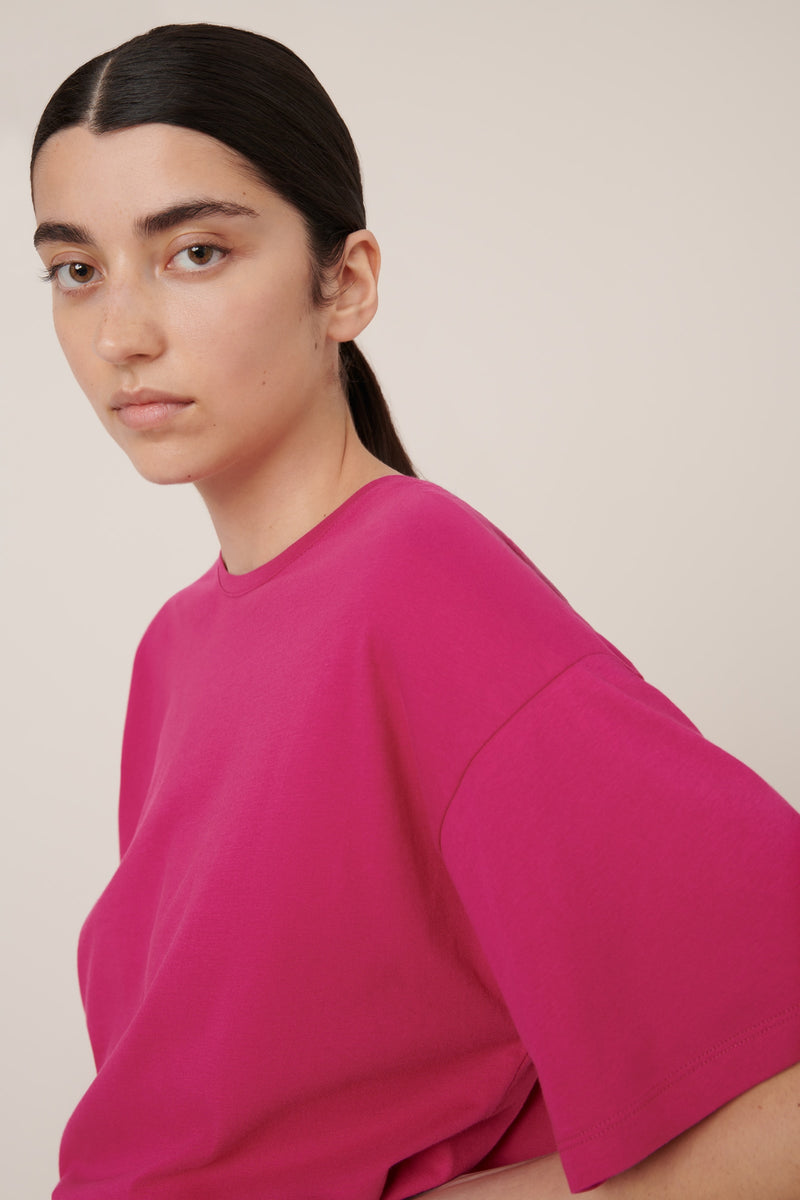 Light Boxy Tee - Magenta