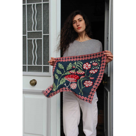 Mini Alice Silk Scarf - Navy