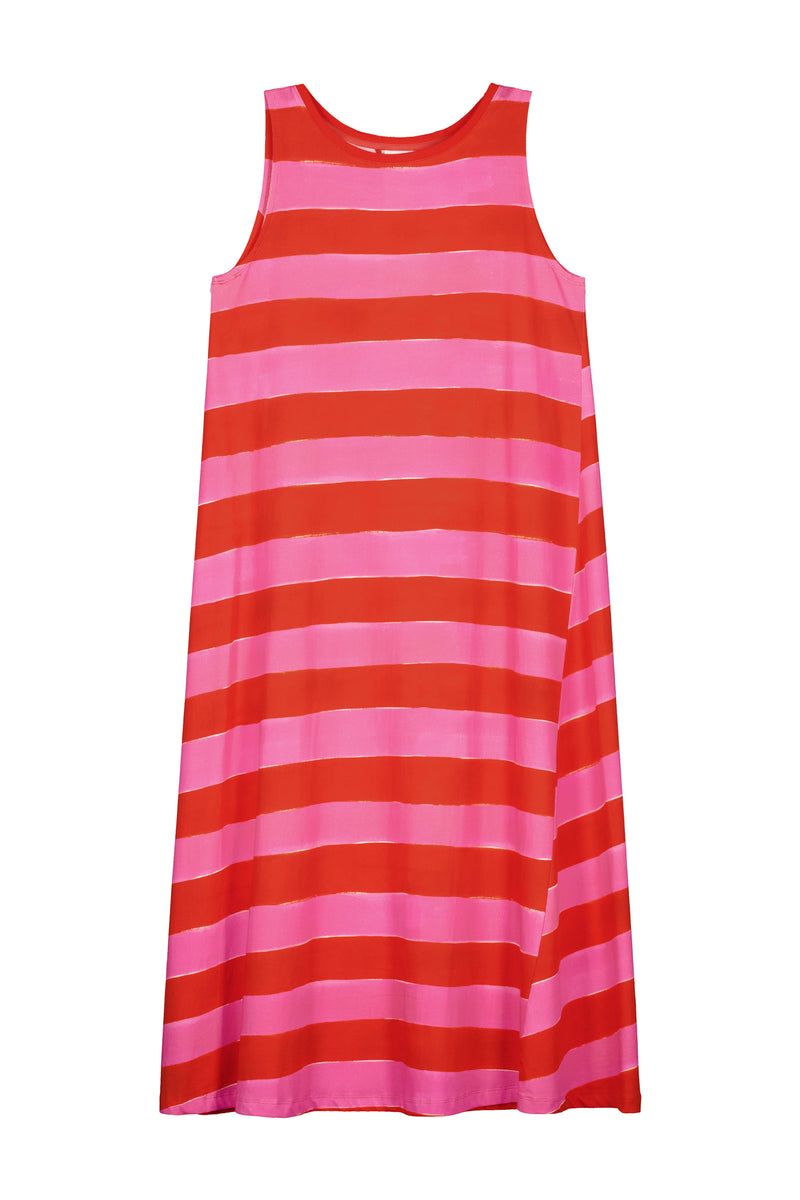 Tank Swing Dress - Painted Stripe