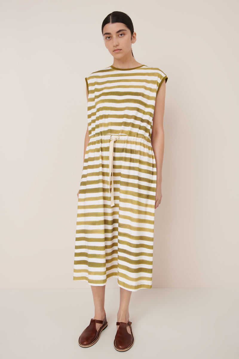 Wave Dress - Brushstroke Stripe